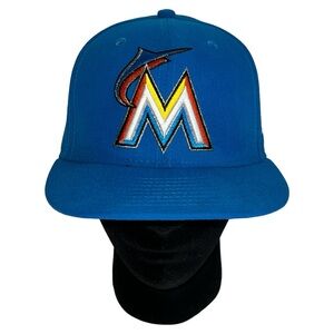 Miami Florida Marlins Aqua MLB New Era 59Fifty Fitted  Men’s Baseball Hat Size 7